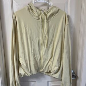 Fabletics Soft Yellow Cropped Hoodie